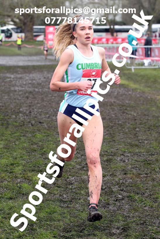 Senior girls, 2020 New Balance English Schools Champs., Sefton Park, Liverpool. Photo: David T. Hewitson/Sports for All Pics